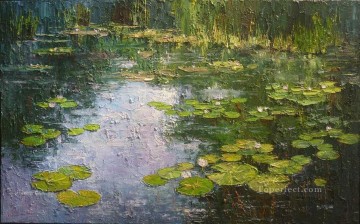 モネロックの睡蓮の湖の風景の印象 Oil Paintings
